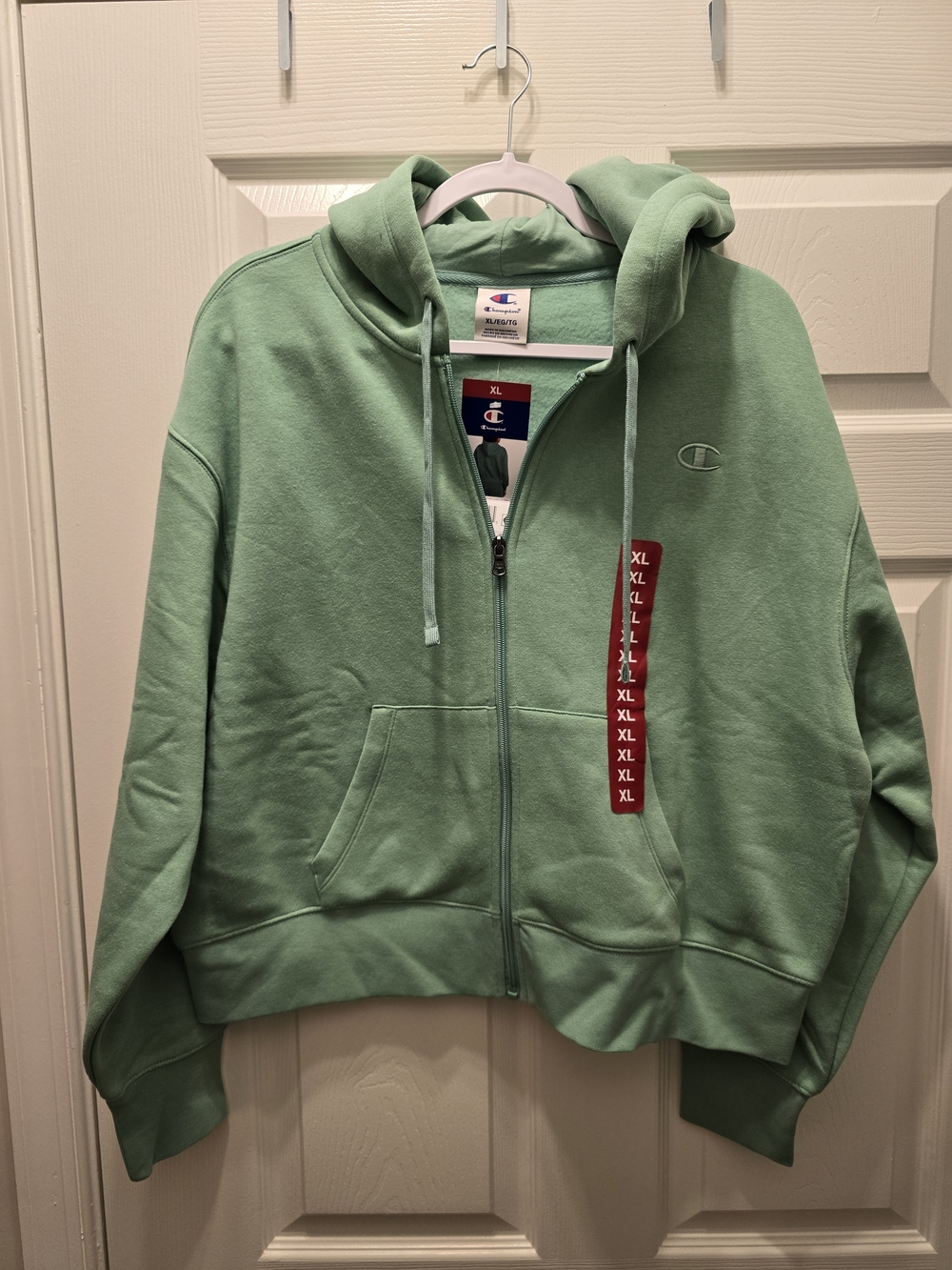 NWT Champion Mint Green Full-Zip Hoodie XL